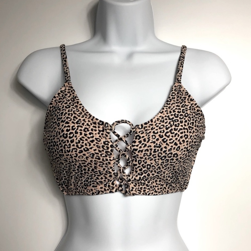 Leopard Print Swim Top